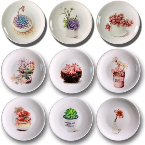 Nordic Living Room Background Wall Decoration Plate Modern Minimalist Bedroom Dining Room Wall Hanging Plate Set Plate Ceramic