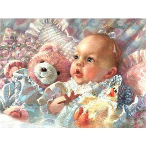 DIY Diamond Embroidery Portrait Square&round Cross Stitch Home Decor Diamond Painting Baby Cute Needlework Gifs