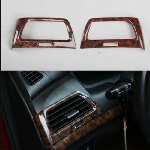 FOR HONDA Accord 2008-2012 2pcs Wood grain console L&R air outlet vent cover trim
