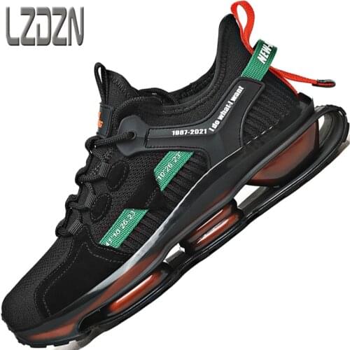 Mens Shoes Sports Ultra Light Running Basketball Summer Daddy Tide Increase in Shoes Full Palm Air Cushion Popcorn Foam Bottom