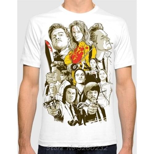 Tarantino All Movies Mens Womens Art T-shirt Pulp Fiction Kill Bill Tee Short Sleeves Cotton Fashion T Shirt Tees Streetwear
