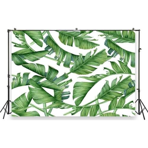 HUAYI Photo Background Newborns Birthday Photography Backdrops Tropical Palm leaf Custom Studio Photobooth Backdrop XT-7148