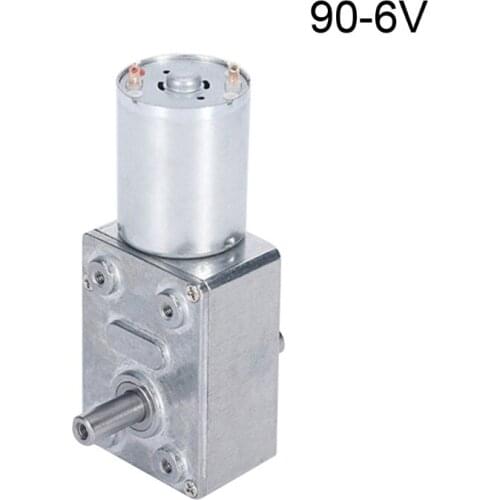 JGY370 6~150RPM High Torque Speed Reducer 6V/12V24V Double Shaft Worm Gear Motor Reversible Low Speed Worm Gear Motor