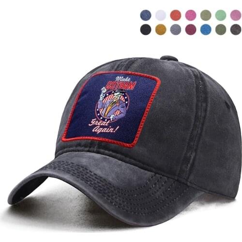 Joker Make Gotham Great Again Baseball Cap Dad Trucker Solid Brand Hat Woman Berets Ponytail Caps Casquette Snapback Hat Gorras