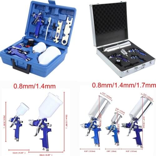 Honhill 2/3pcs HVLP Paint Spray Gun 0.8/1.4/1.7mm Nozzle Paint Gun Airbrush Kit ​Painting Decorating Spray Gun for car workshop