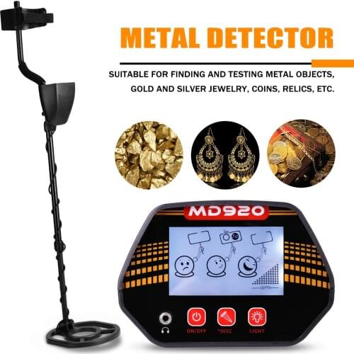 MD920 Portable Metal Detector Underground 10 Inch Search Coil Handheld Easy Installation Metal Gold Detecting Tool Treasure