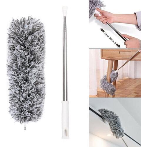 Extendable Microfiber Telescopic Handle Duster Dust Cleaner Flexible Home Cleaning Brush C1