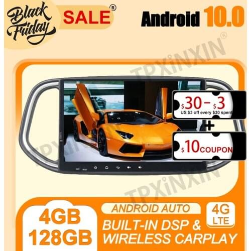 For KIA KX3 2014-2017 IPS Multimedia Player Android 10 PX6 4G+128G Carplay DSP Tape Recorder GPS Navigation Auto Radio Head Unit