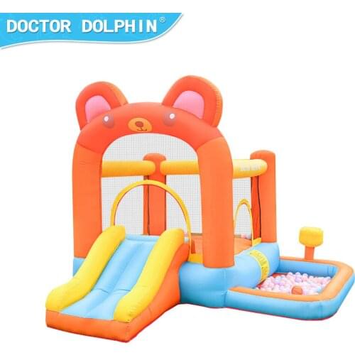 Doctor Dolphin Animal Bear Inflatable Bounce House Small Slide Commercial Bouncy Castle Jumper Jump for Kids Pool with Blower