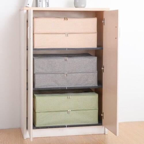 Under Bed Shoes Storage Organizer Transparent Skylight Box Zippered Closure Adjustable Dividers