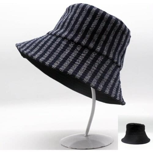 Fibonacci 2018 New Bucket Hats Plaid Flat Bob Hat For Women Men Casual Positive Negative Can Wear Panama Autumn Winter Cap