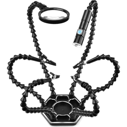 Helping Hands Soldering Station Third Hand W/ 6 Flexible Soldering Helping Arms