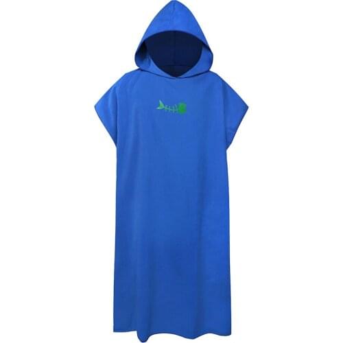 Surfing Vacation Adult Microfiber Hooded Cloak Robe Quick-drying Outdoor Beach Swimming Towel Changing Bathrobe Absorbent Water
