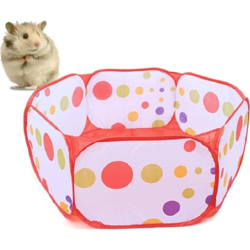 Portable Small Pet Playpen Foldable Wind Fence Small Animals Park House Cage for Rabbit Guinea Pig Chinchilla Kennels Tents