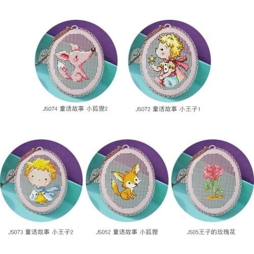 S Little Prince Fox Rose Craft Stich Cross Stitch Bookmark Metal Needlework Embroidery Crafts Counted Cross-Stitching Kit Gift