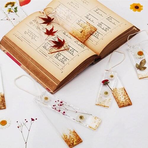 DIY Epoxy Silicone Mold Resin Sign Bookmark Tag Crystal Irregular Rectangular Craft Making Mirror Mould Clay