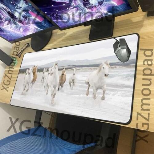 XGZ Seaside Mountain Scenery Custom Large Animal Mouse Pad Black Lock Edge Computer Table Mat Speed Natural Rubber Non-slip Xxl