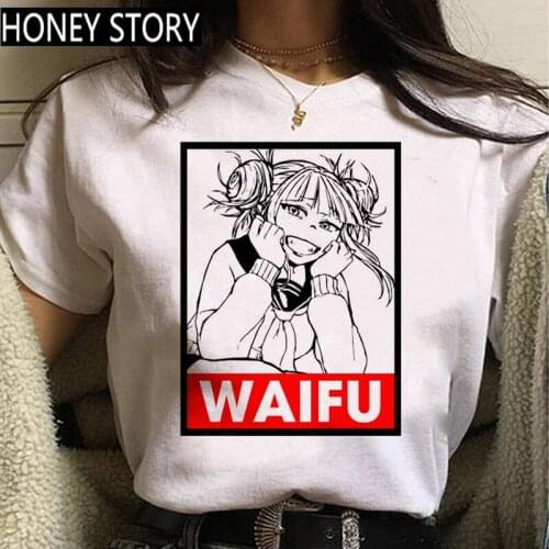 Women Kawaii Cartoon Himiko Toga Graphic Tees My Hero Academia T Shirt Funny Anime Boku No Hero Academia T-shirt Unisex Female
