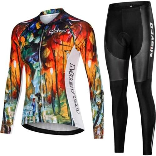 Womens Tracksuit Cycling Jersey Long Set Bicicleta De Montaña Clothing MTB Bike Wear Bicycle 5D Gel Pad Sport Outfit For Woman