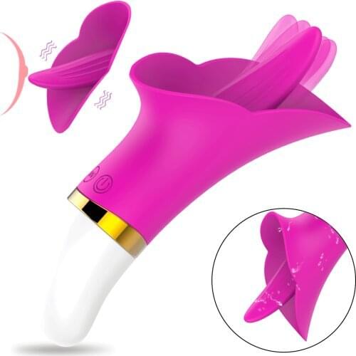 Oral Clitoris Tongue Sex Vibrator For Women Nipple Licking Massage Vibrator G spot Stimulate Adult Sex Toys For Women Masturbatr
