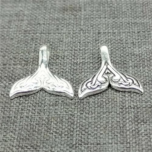 10 Pieces 925 Sterling Silver Mermaid Tail Charms Fairy Tale for Bracelet