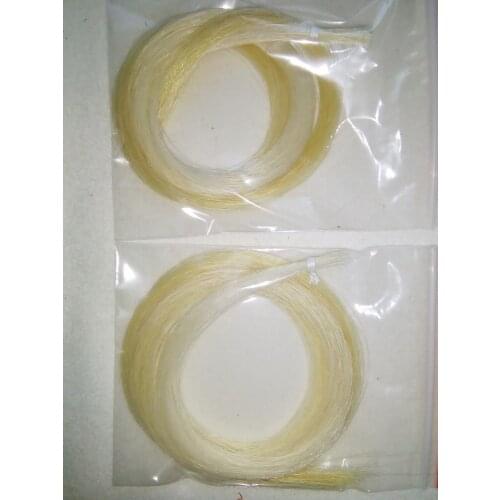 2 Hanks best qualtiy Violin Bow Hair 78cm, unbleached stallion horse hair 6 Gram