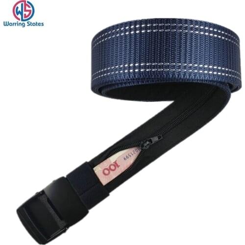 3.8CM Double Line Tank Pattern Tibetan Money Belt Mens Matte Black Alloy Buckle Fashion Zipper Belt Men Safety Gift