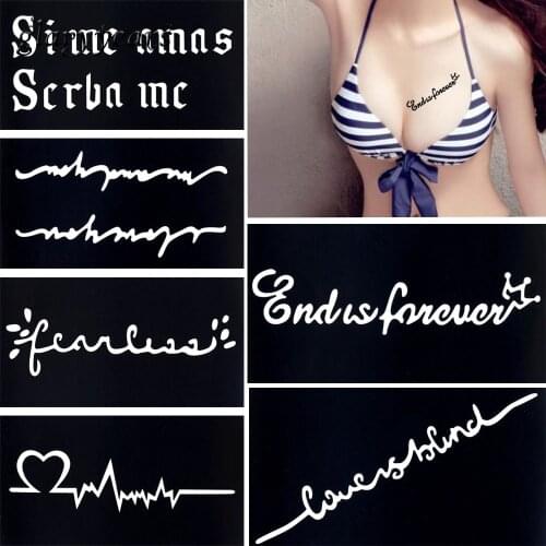 6 Sheets Romanian Word Pattern Henna Tattoo Stencil If You Love Me Meaning Airbrush Painting Chest Body Art Tattoo Template G#12