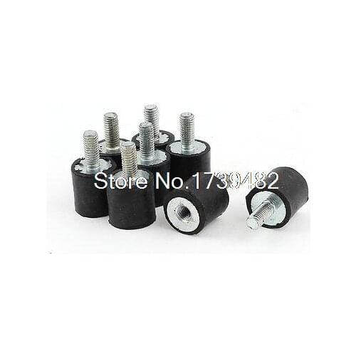 8 Pcs M5 Air Compressor Rubber Vibration Mount Isolator 15mm x 15mm