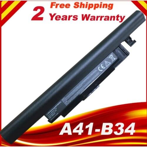 HSW 14.4V 2600mAh A41-B34 A32-B34 Laptop Battery for MEDION DNS 0151435 DNS 0801149 N1408 Akoya E6237 S4211 E6241 S4209 Haier S5