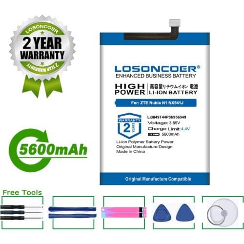 LOSONCOER Battery Li3849T44P3h956349 5600mAh Battery For ZTE Nubia N1 NX541J