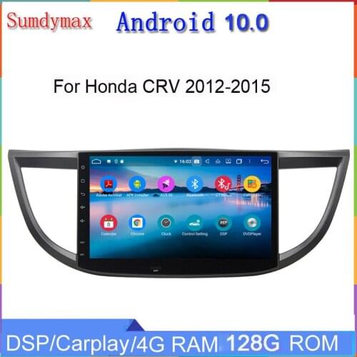 Android 10 car radio player for CRV 2012-2015 car multimedia central with gps glonass BT autoradio wifi 4G+64GB