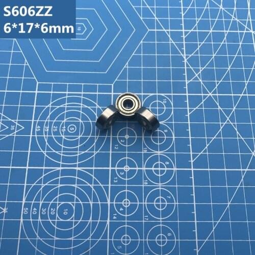 Free Shipping 10pcs S606ZZ (6*17*6mm) SUS440C environmental corrosion resistant stainless steel deep groove ball bearings S606 Z
