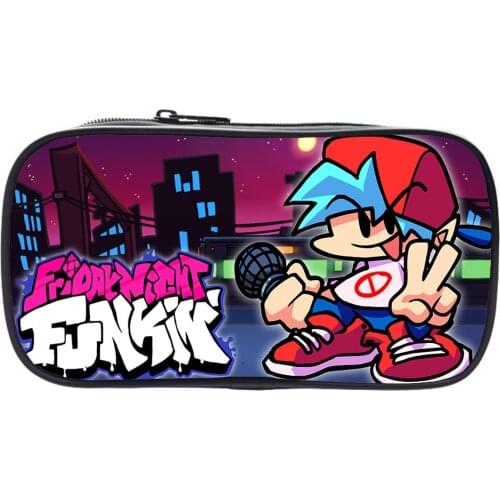 Hot Game Friday Night Funkin 3D Pencil Case Cosmetic Bag Children Students Pen Box Storage Pouch School Supplies Stationery Bags