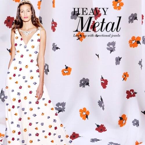 114cm wide natural silk fabric meter 16 mm digital inkjet silk crepe de chine fabric shirt dress fabric wholesale silk cloth