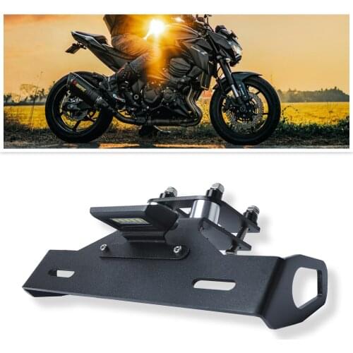 For Kawasaki Z800 2013-2015 Motorcycle License Plate Holder LED Light Tail Tidy Fender Eliminator