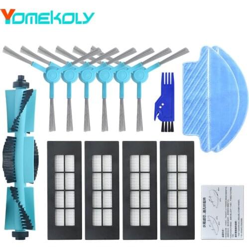 For Conga 3090 Robot Vacuum Cleaner Main Brush HEPA Filter Side Brush Water Tank Filter Mop Cloth Replacement Parts Accessories