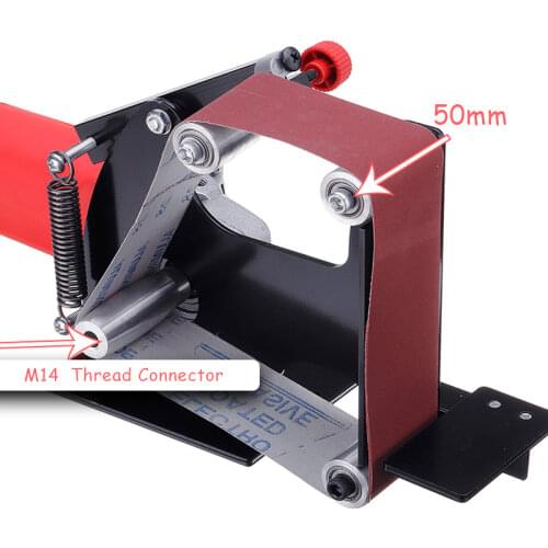 Electric Iron Angle Grinder Joint Sanding Belt M14 Adapter 50mm Belt For 115 125 Sanding Machine Grinding Polishing Machine