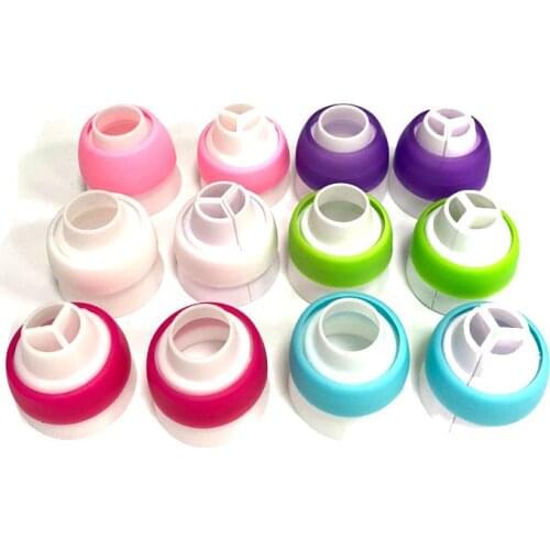 Hot Russian Icing Piping Nozzles Tips Cream Pastry Bag Tricolor Monochrome Converter Cake Decorating Tools Baking accessories