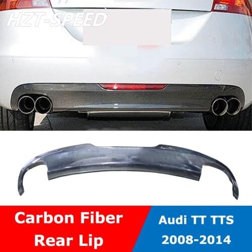 TT TTS Carbon Fiber Car Body Kit Rear Bumper Chin Lip Back Spoiler Diffuser For Audi TT TTS 2008-2014