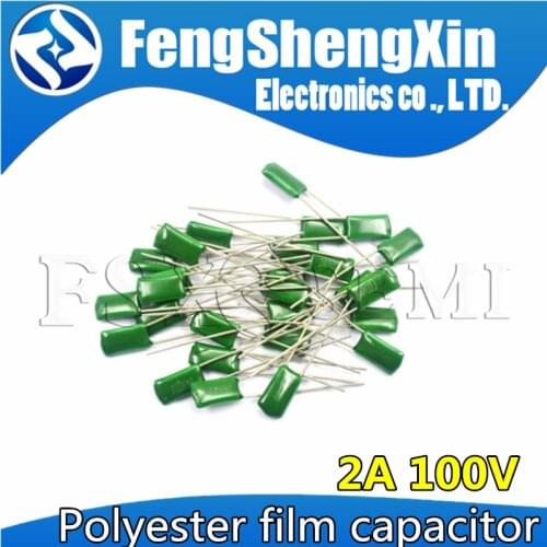 1000pcs Polyester film capacitor 100V 1nF 1.5nF 2.2nF 100nF 220nF 2A102J 2A152J 2A222J 2A392J 2A103J 2A473J 2A104J 2A154J 2A474J