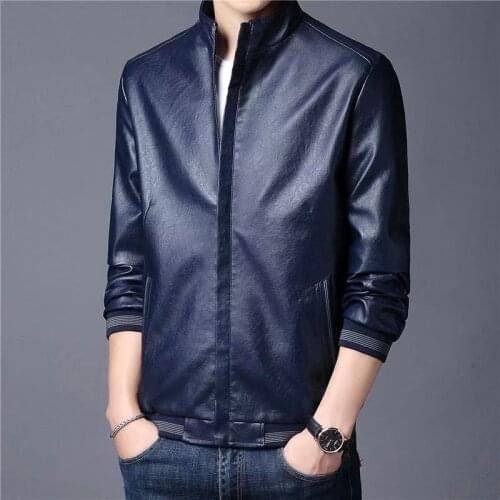 ANSZKTN New Arrival Mens High Quality Winter Men Leather Jacket Fur Collar Thick Warm Zipper Jacket Streetwear Bomber coats