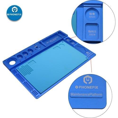 Multifunctional Aluminum Alloy Pad Microscope Fixed Base Soldering Mat Mobile Phone PCB Repair Pad Maintenance platform Working