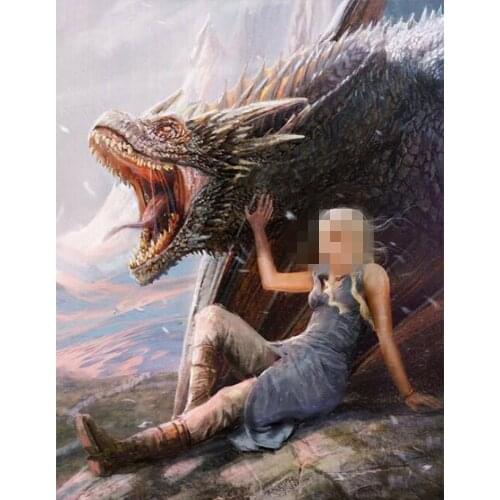 Cartoon Dragon 5D Diamond Painting Full Square/Round Mosaic 3D Embroidery Christmas Art Pictures Wall Decor Sticker Gift CV597