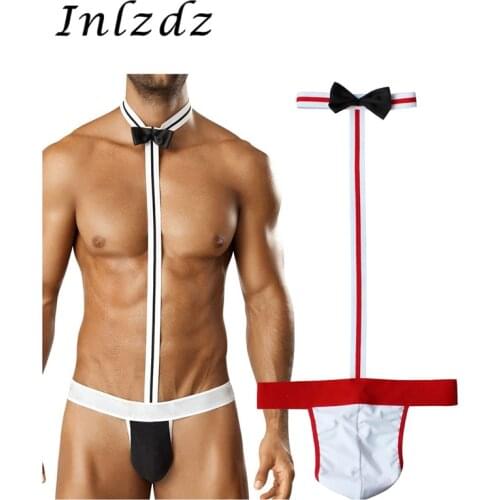 Lingerie Borat Mankini Underwear Men Sexy Thong G-String Underwear Costume Swimwear Male Thong Panties Exotic Gay Under Wear