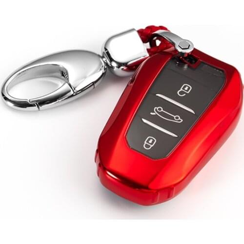 New Soft TPU Car Key Case Full Cover For Peugeot 208 5008 DS3 DS5 DS6 For Citroen C4 C5 X7 Smart Remote Key Shell Accessories