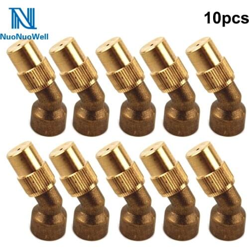 NuoNuoWell 45 Degree Agriculture Spray Nozzle 1/4'' Female Screw Lawn Irrigation Brass Sprayer Pesticides Sprinklers 10pcs-pack