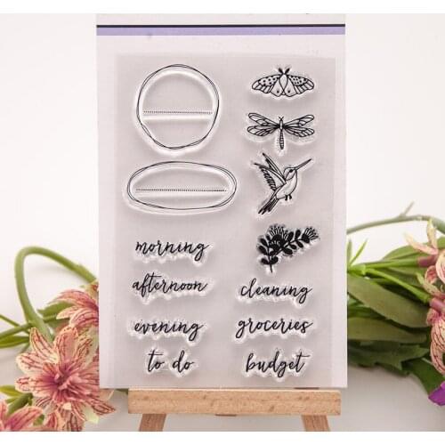 Transparent Clear Stamp for DIY Scrapbooking/Card Making/Kids Christmas Fun Decoration Supplies T1329 Bird Dragonfly