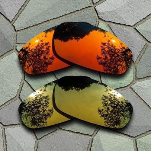 Red Orange&Yellow Golden Sunglasses Polarized Replacement Lenses for Oakley Split Jacket