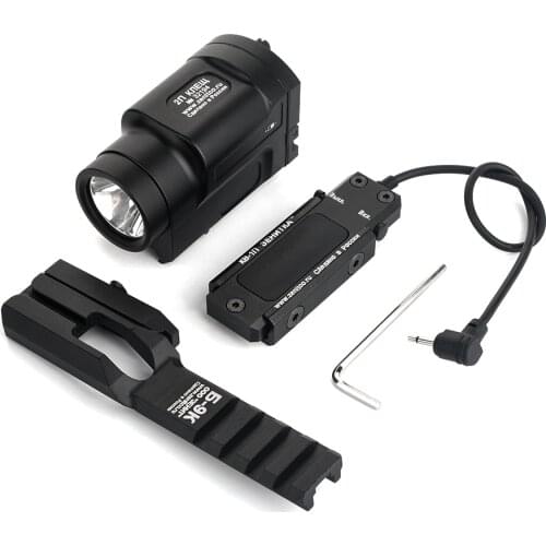 WADSN Tactical AK74 ZENIT 2P-KLESH Scout Weapon Light 650 Lumens Strobe with KV-1P Remote Switch & B9AK Rail Mount Fit Picatinny